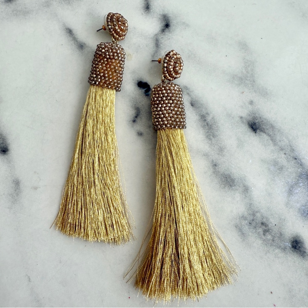 Gold Tassel Earrings by Baublebar